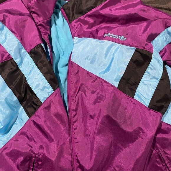 Adidas Vintage Purple and Blue Windbreaker Jacket - Picture 6 of 11